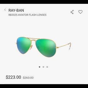 RAY-BAN RB3025 AVIATOR FLASH LENSES